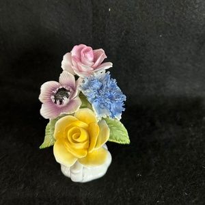 Radnor, Vintage bone China , beautiful flowers in a white pitcher.